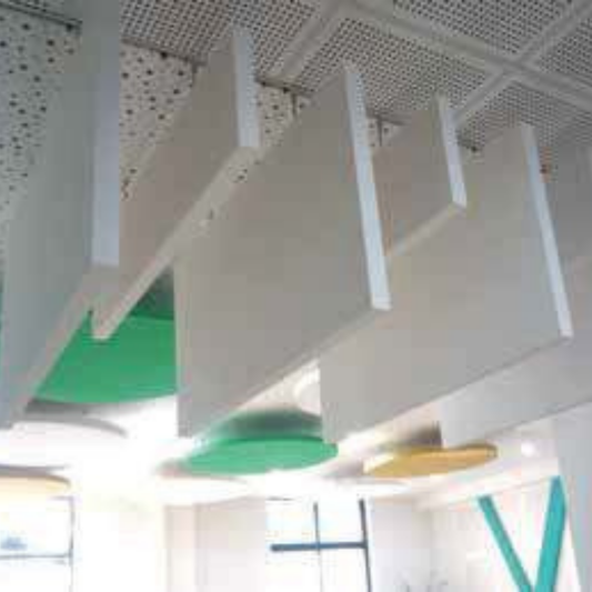 Fiberglass Acoustic Baffles and Clouds